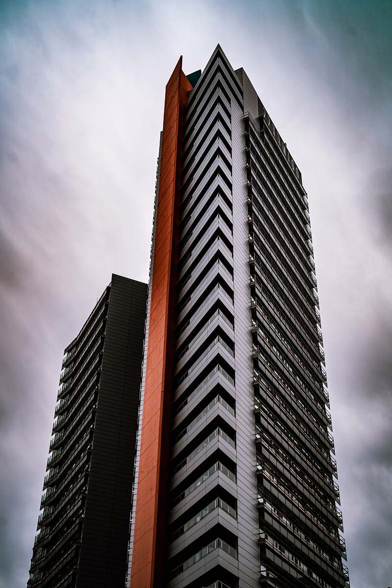 building low-angle photo of grey high-rise building office building