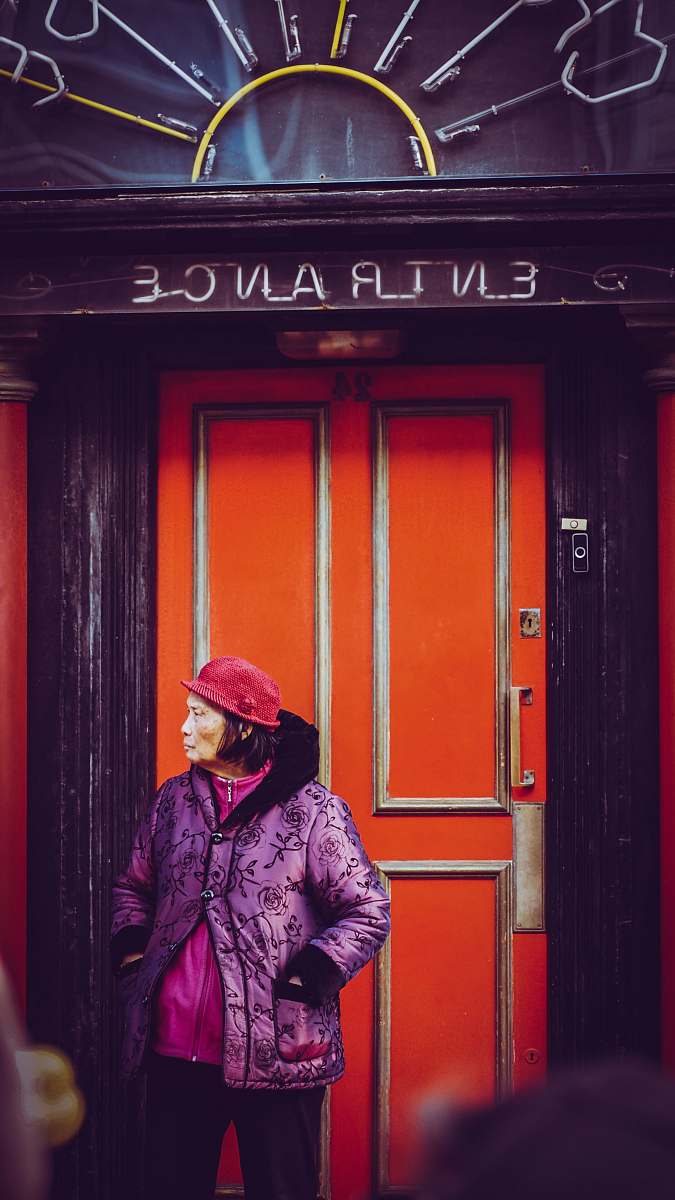apparel selective focus photography of woman in pink leather jacket person