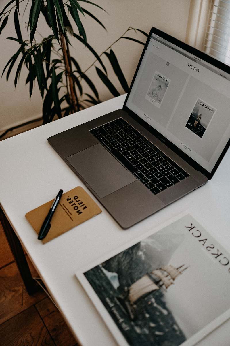 pc MacBook Pro on white table electronics