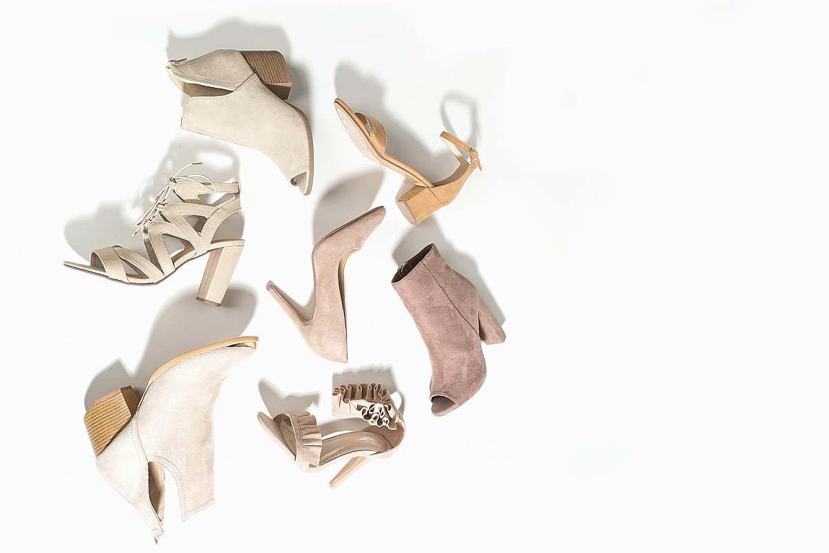 shoes women's seven assorted-color footwear on surface footwear
