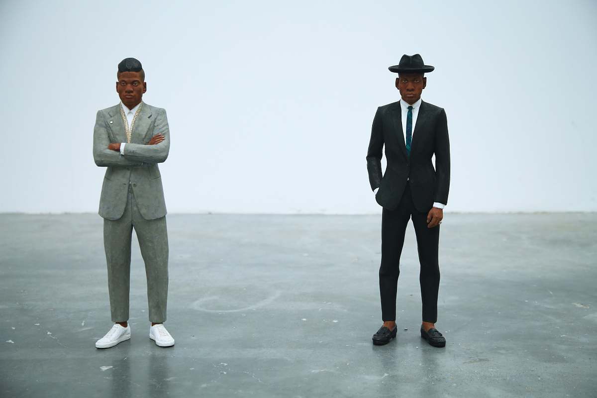 shoe man in gray suit jacket clothing