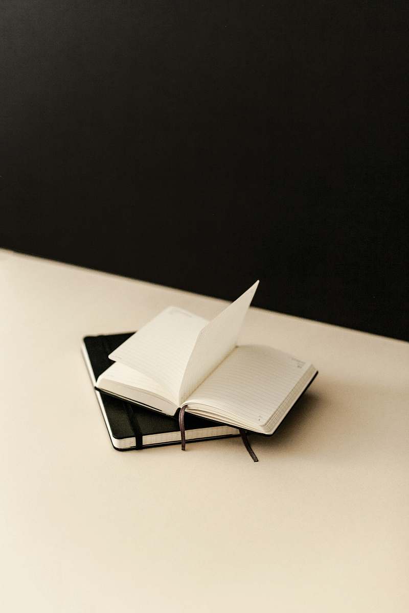 text two books on white surface book