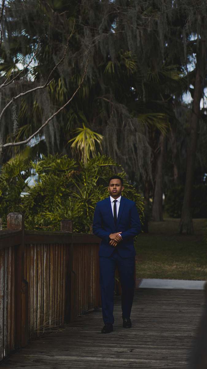 people man in blue formal suit suit