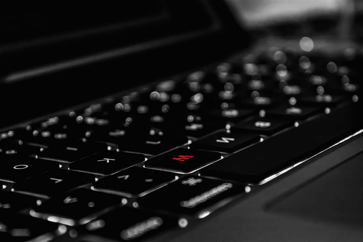 macbook close-up photo of black laptop computer laptop