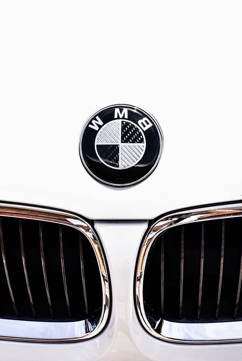 Logo Close-up Photography Of White BMW Vehicle New Zealand Image Free Photo