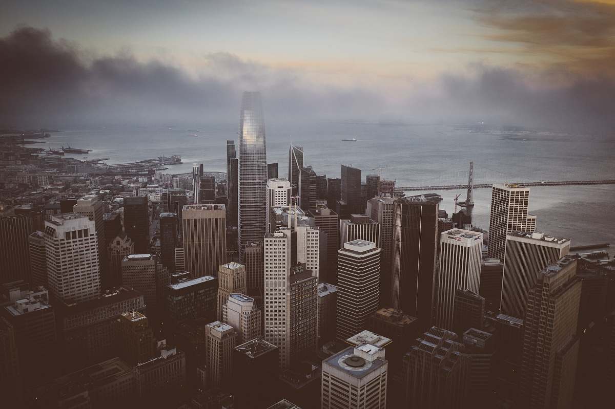 landscape aerial photography of highrise buildings during daytime outdoors