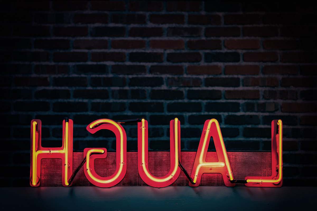 light Laugh neon signage sign