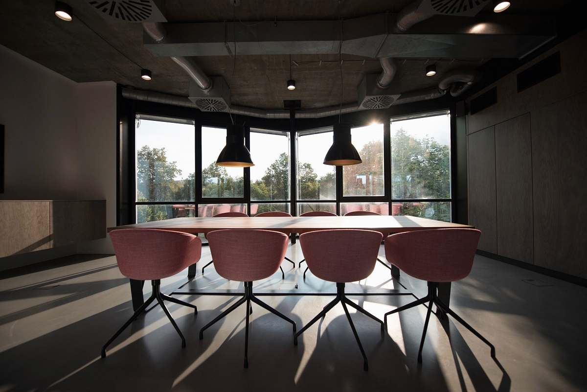table pink dining table with four chairs inside room chair
