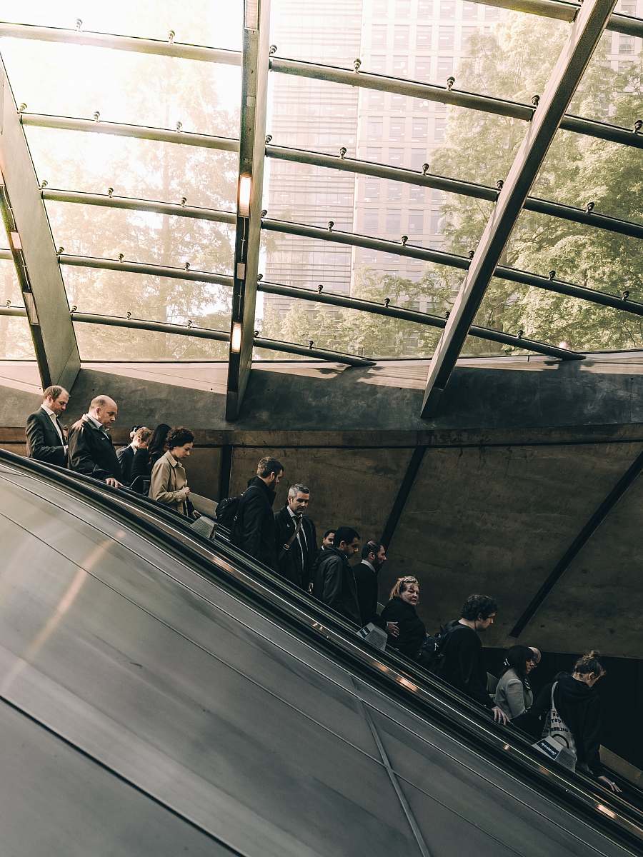 people people using escalator during daytime london