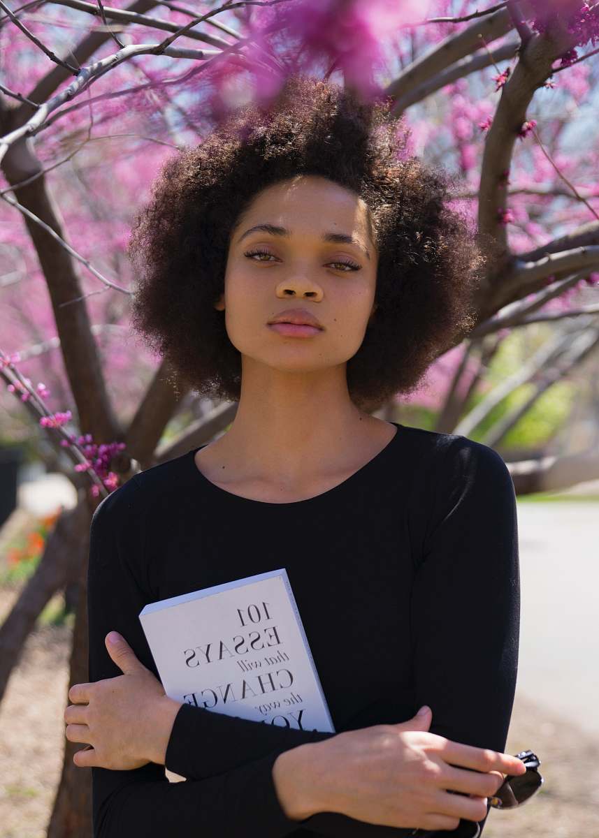 human woman hugging book people