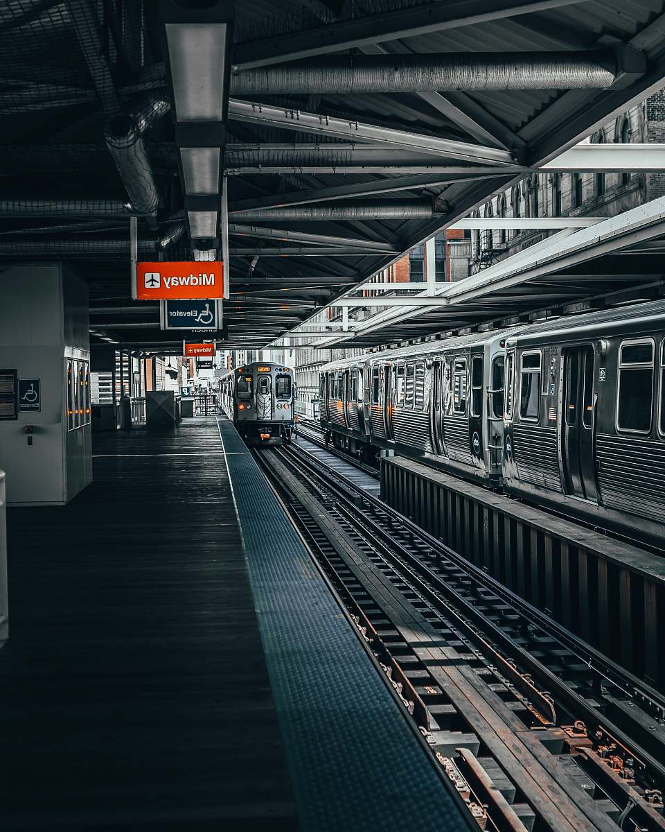 vehicle train on train station transportation