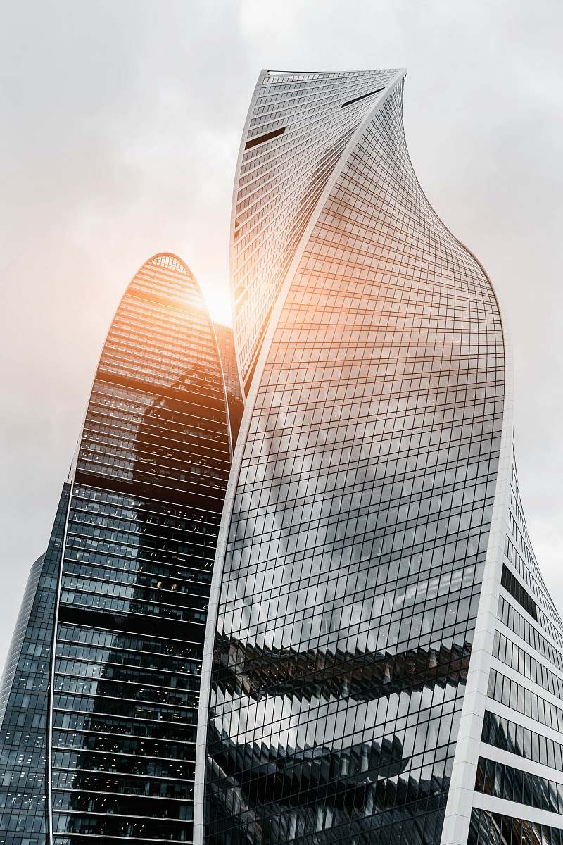 city gray concrete buildings building