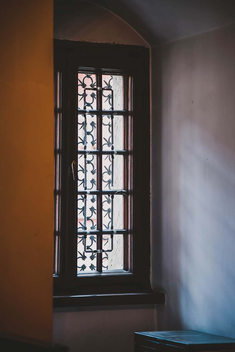 door closed brown window garden