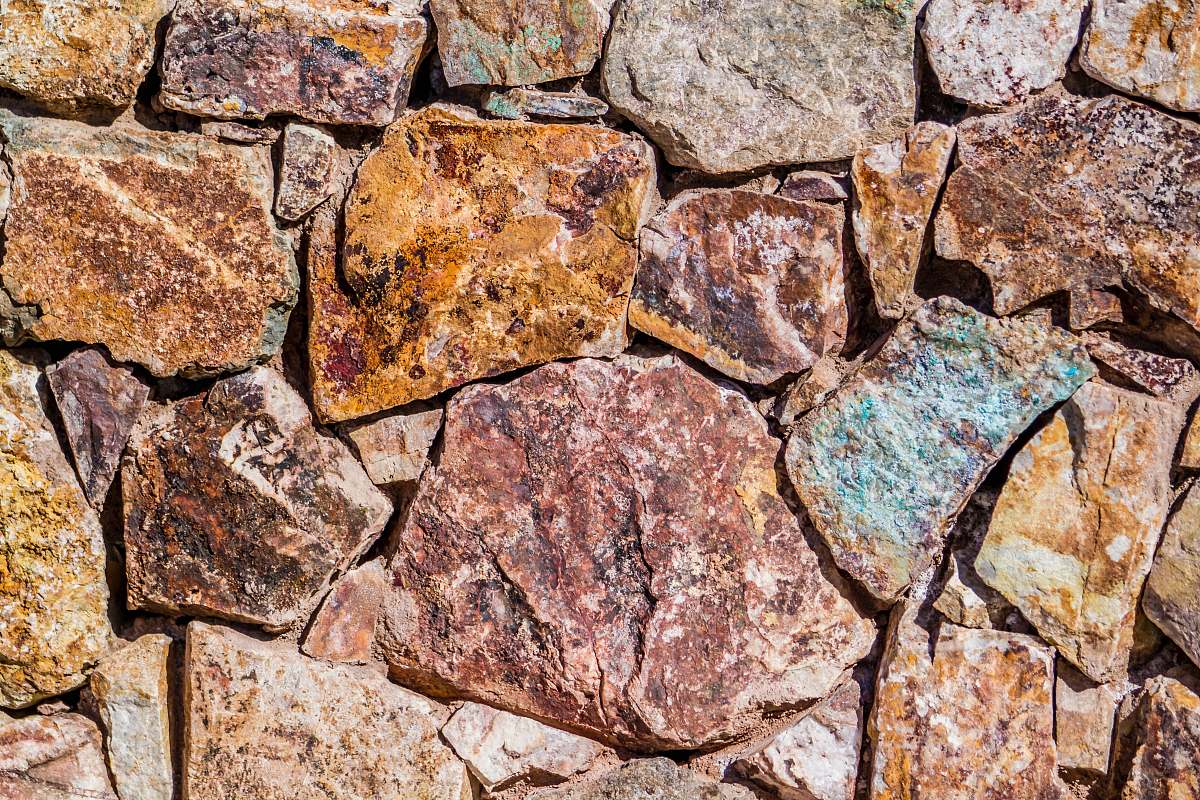 food brown stones rubble