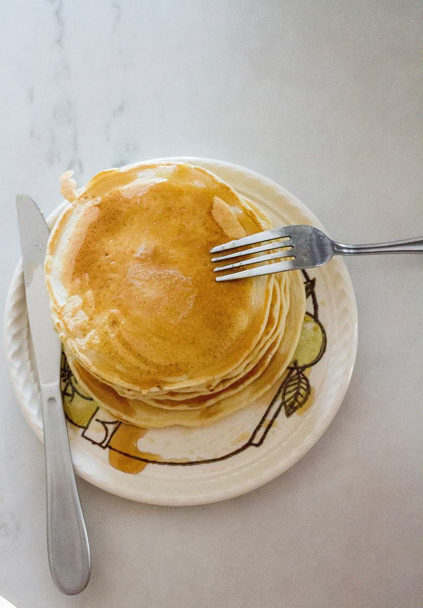 food pancake in the plate pancake
