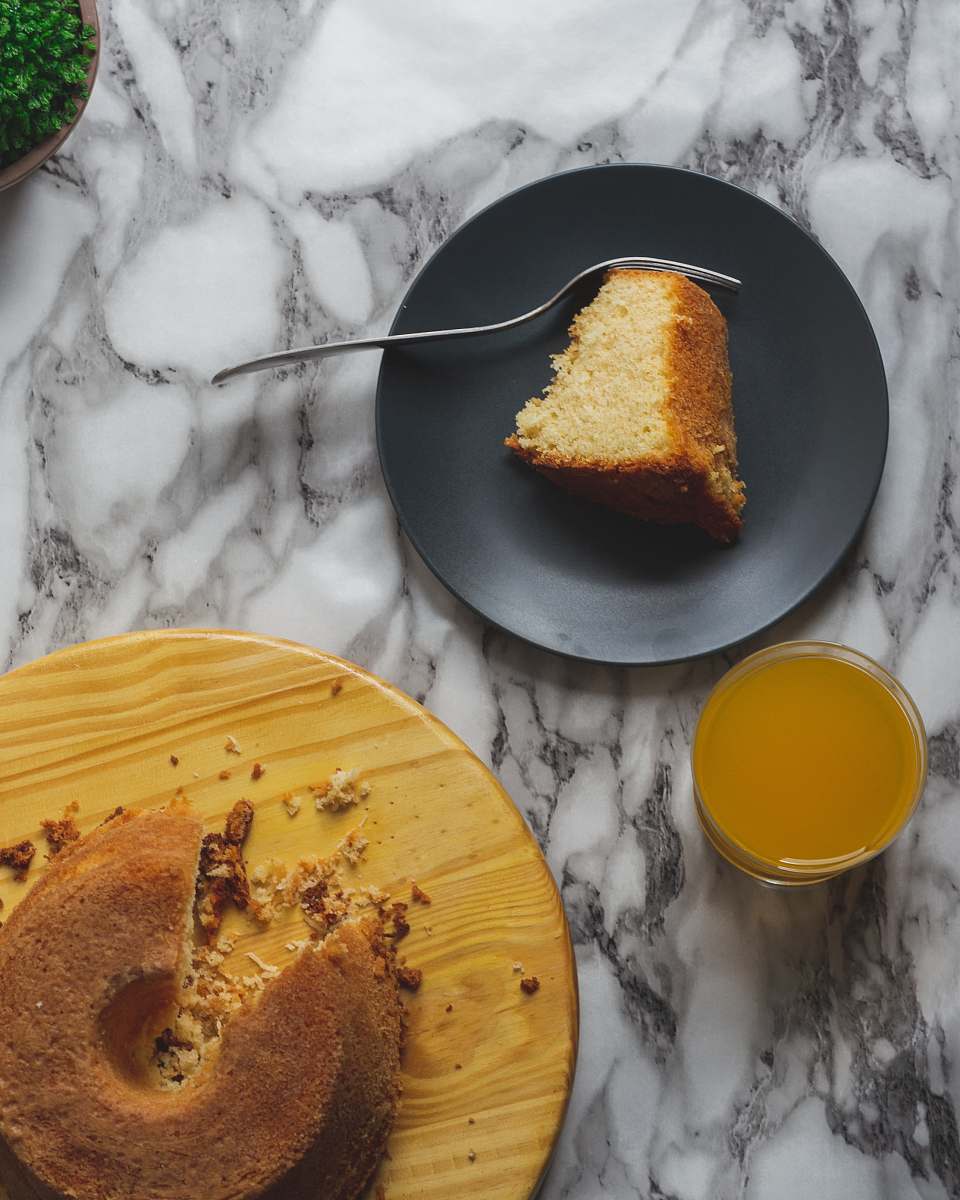 food sliced cake on plate cornbread
