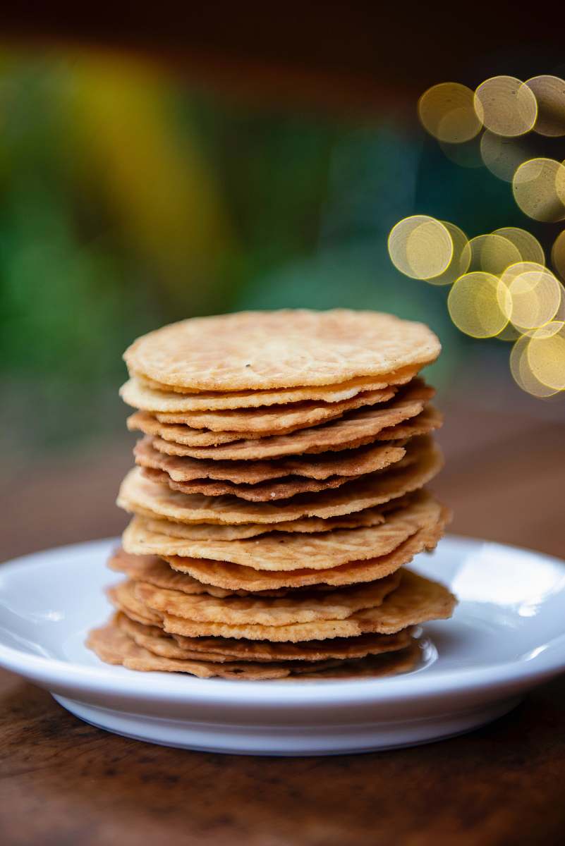 food baked pancakes on ceramic plate bread