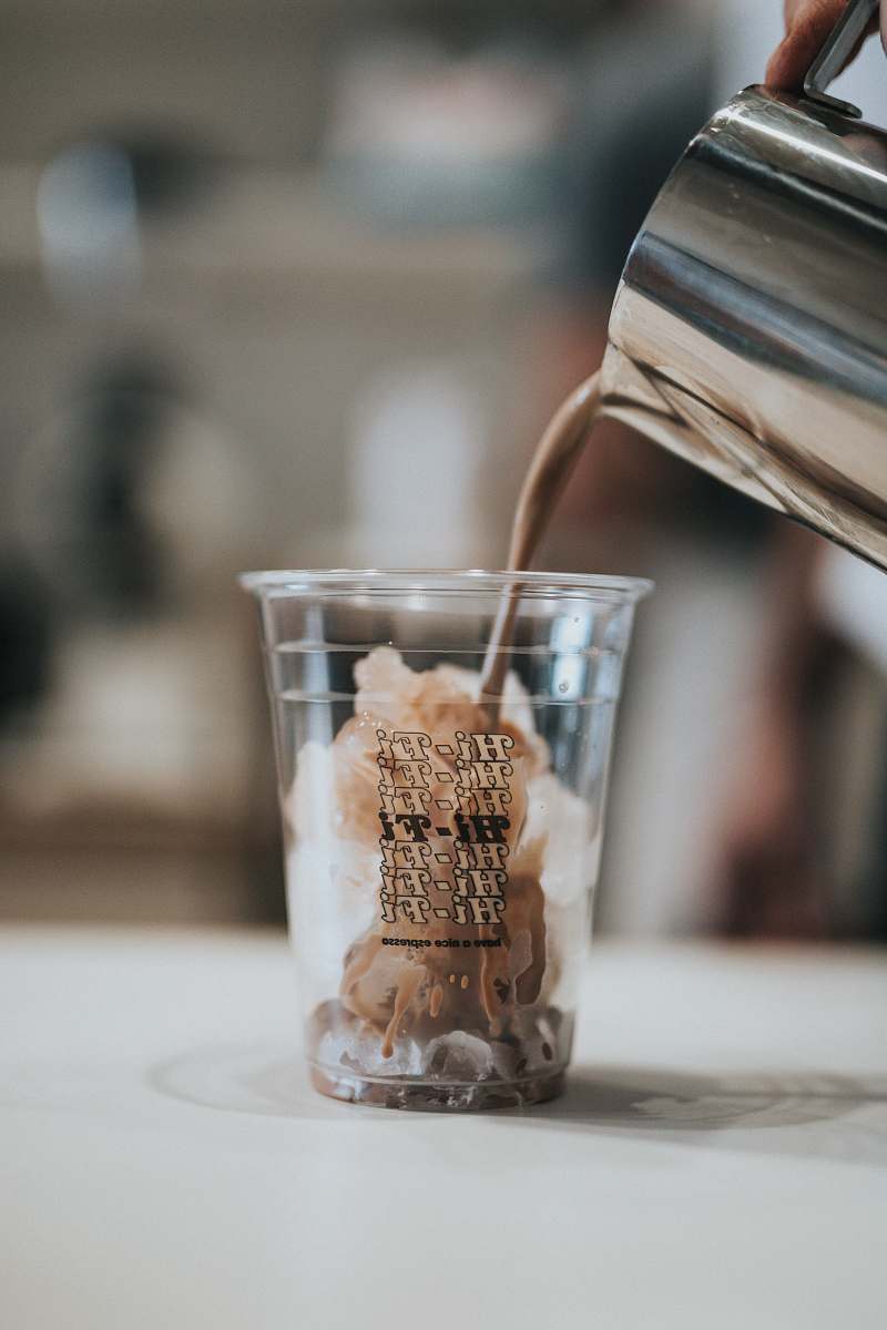 creme clear plastic cup dessert