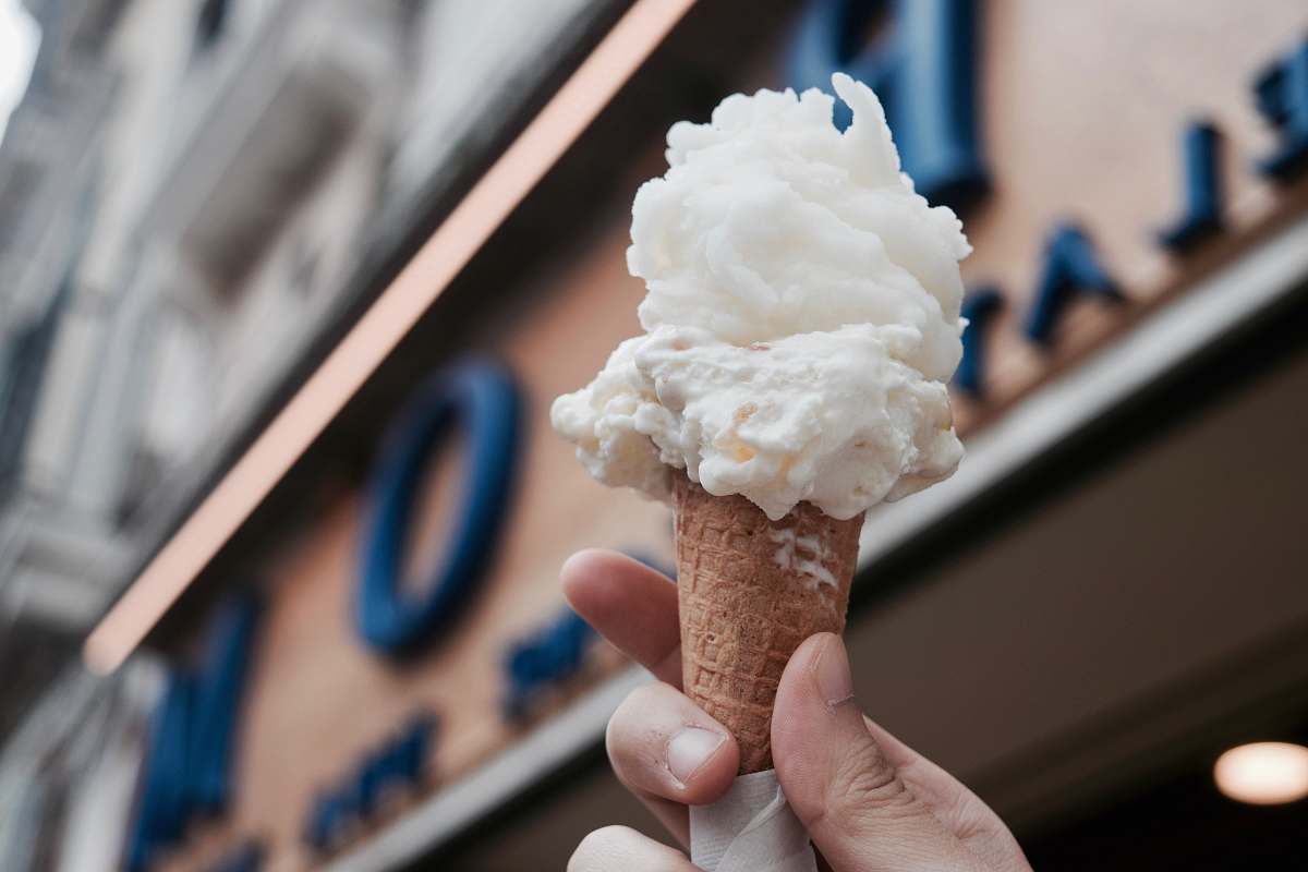 creme selective focus photography of person holding cup of ice cream dessert