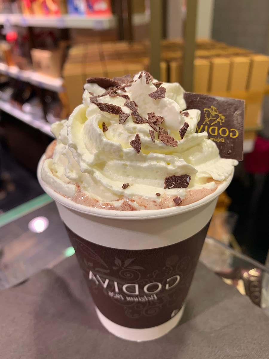 cream Godiva ice cream in cup creme