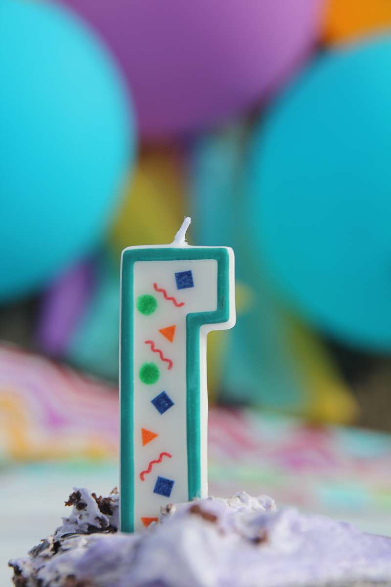 cake number 1 candle birthday cake