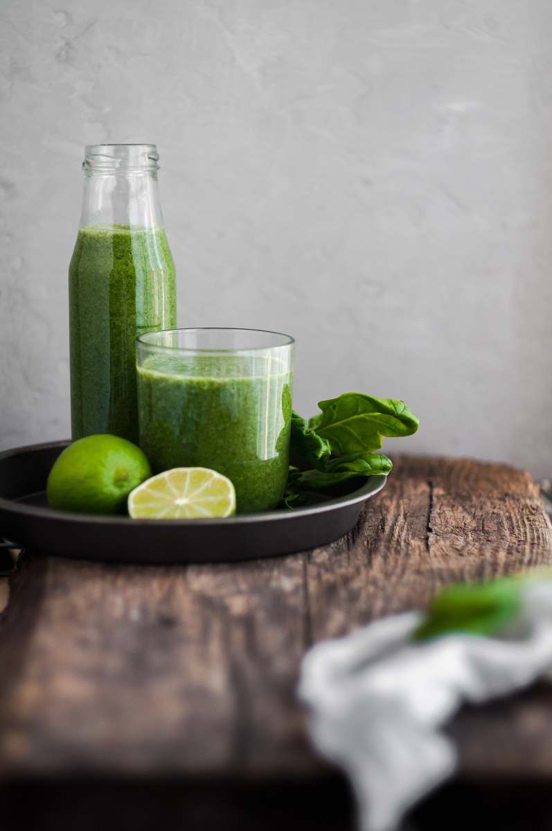 drink avocado shake on glass cup beverage