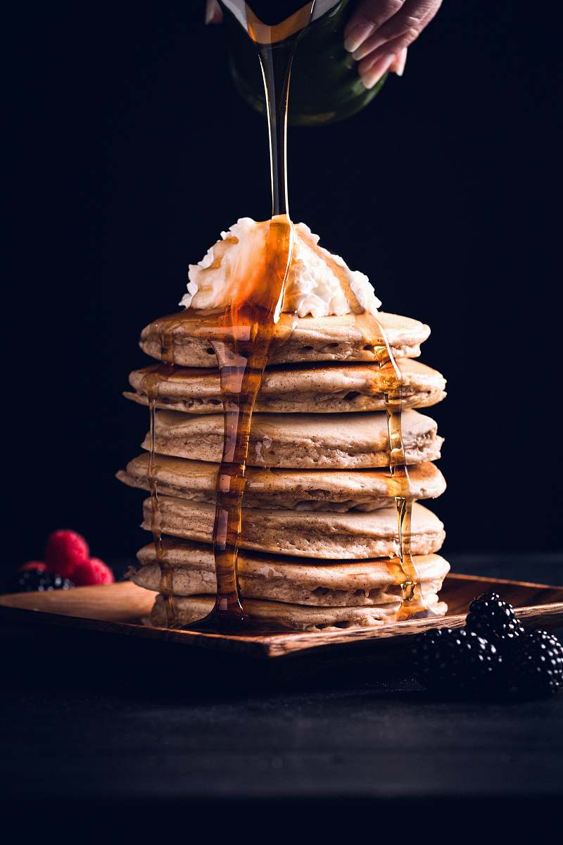 bread baked bread with honey pancake