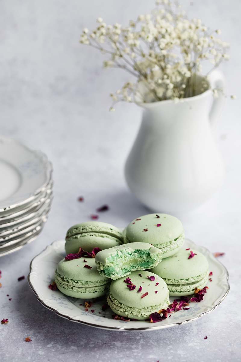 confectionery baked cookies in plate sweets