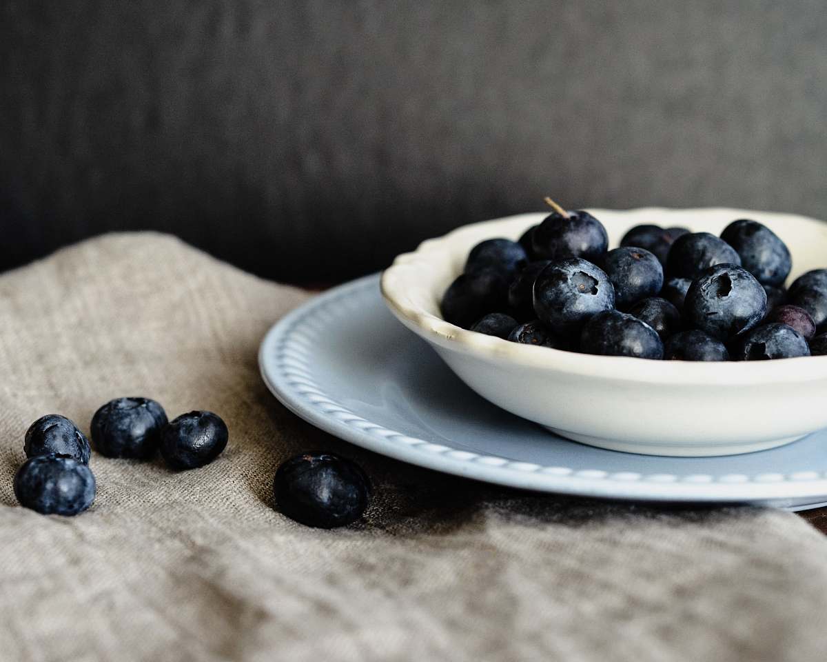 fruit blue berry fruit on top of white owl blueberry