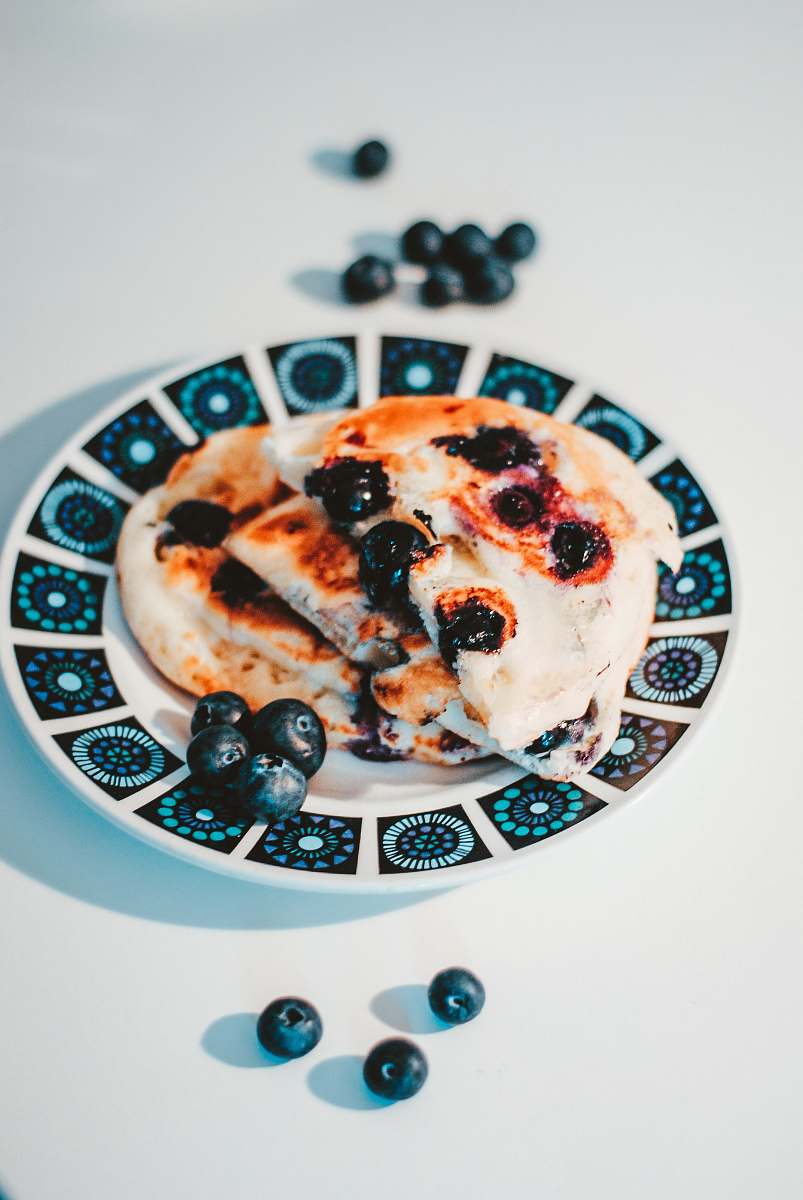 fruit blueberries on plate blueberry