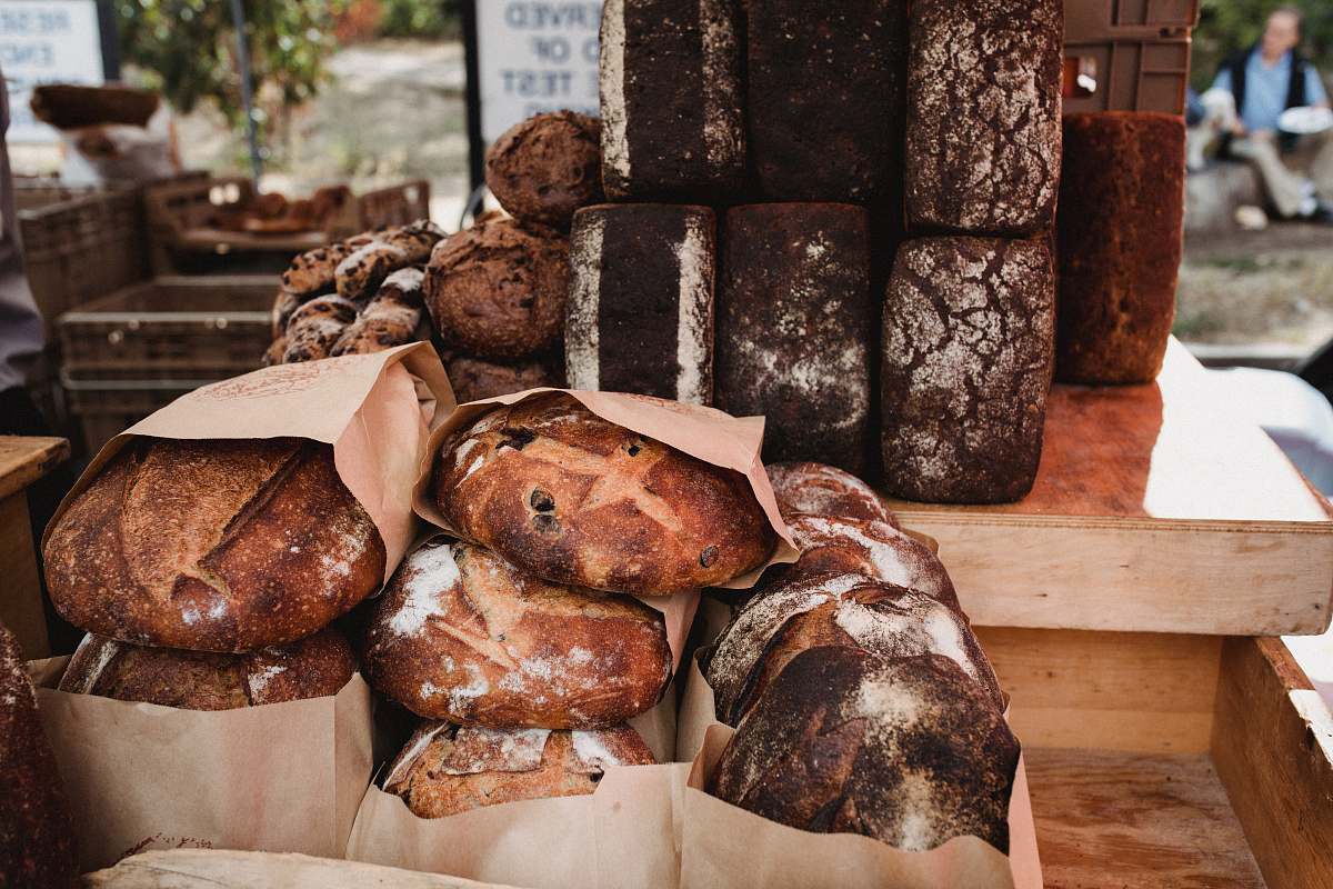 bread bread in paper bags human