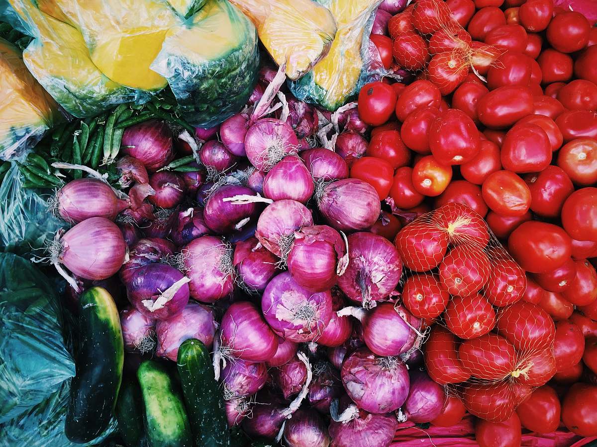 produce bunch of vegetables vegetable