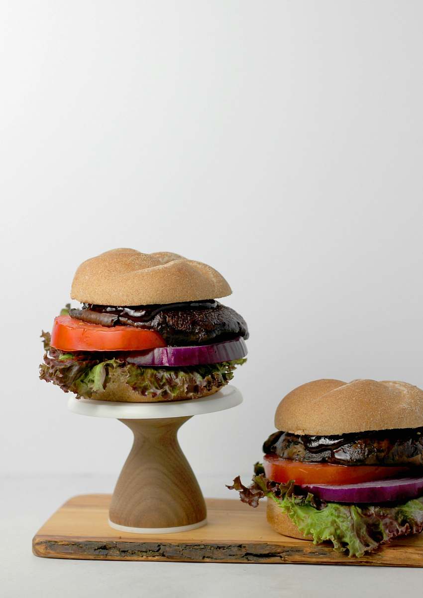 burger burger with patties portobello