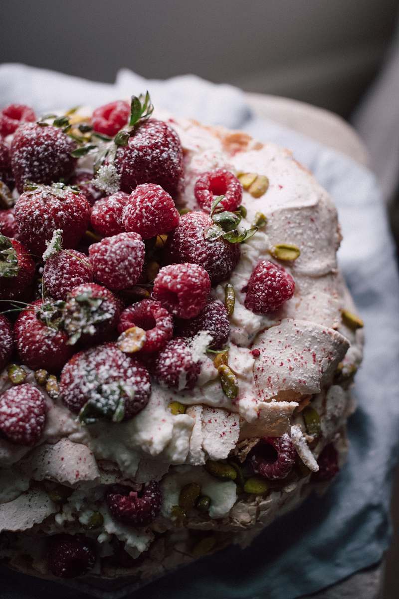 cake cake with strawberry toppings dessert