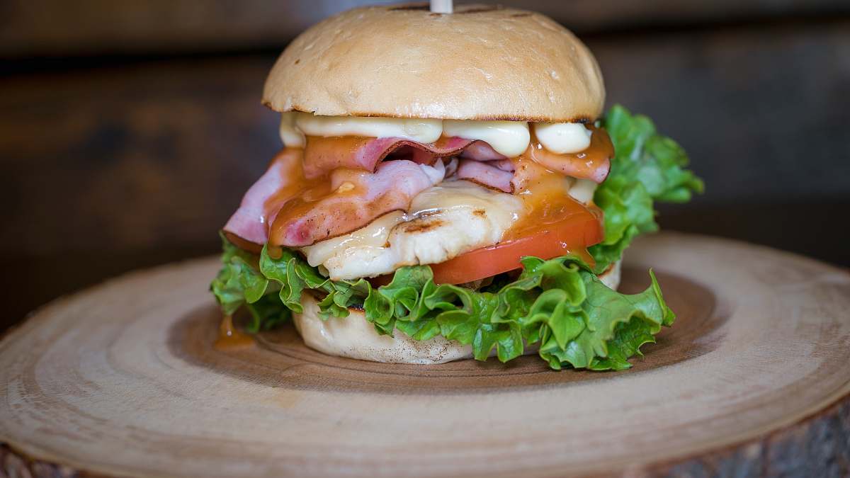 burger cheese burger on focus photography salt lake city