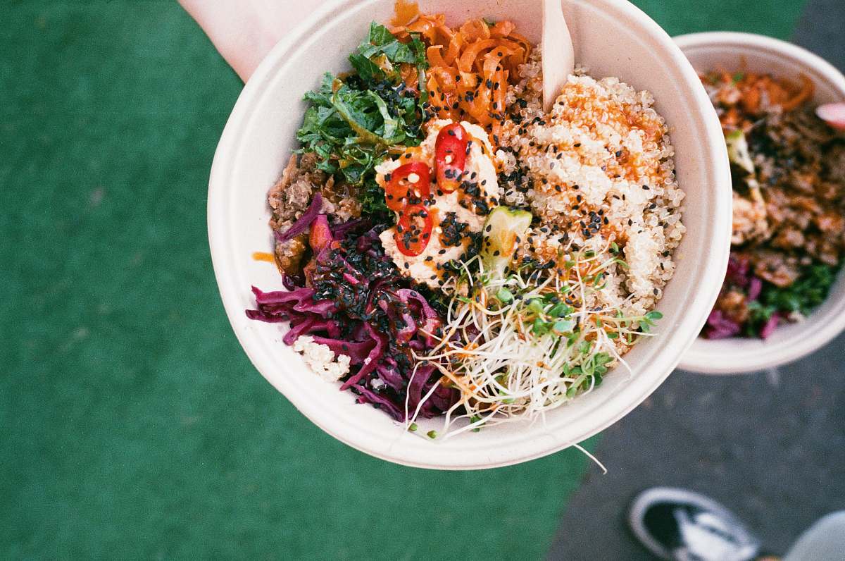 vegetable cooked food on white bowl bowl