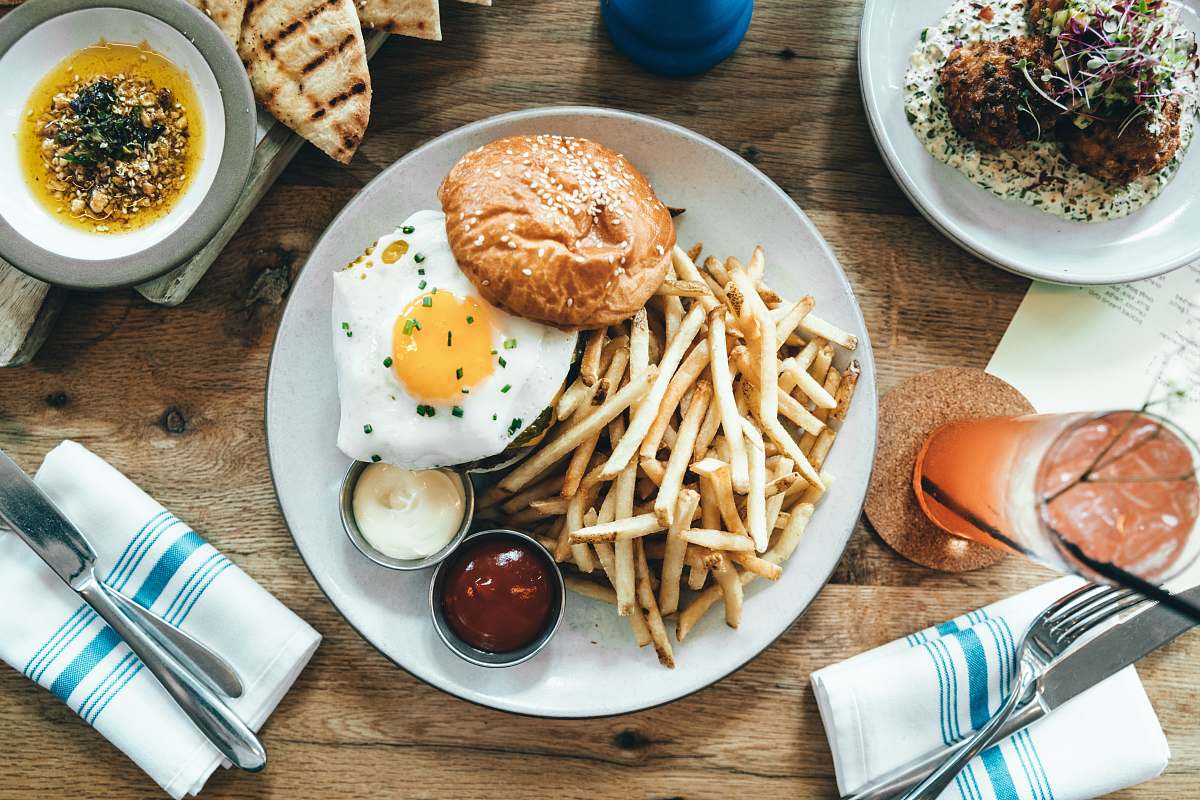 egg cooked food on white ceramic plate breakfast