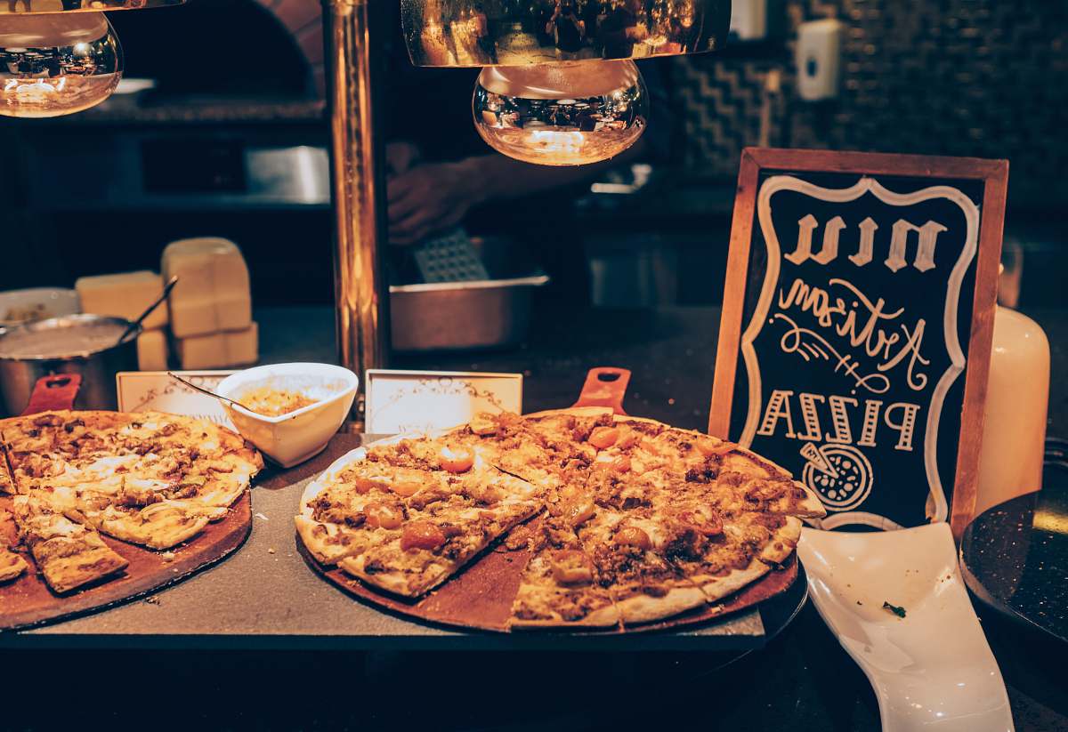 chair cooked pizzas pizza