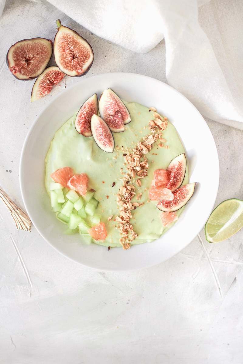 fruit cream on bowl fig