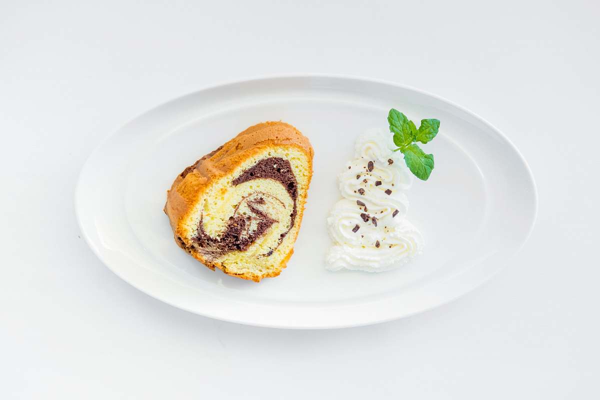 dish dessert on plate meal