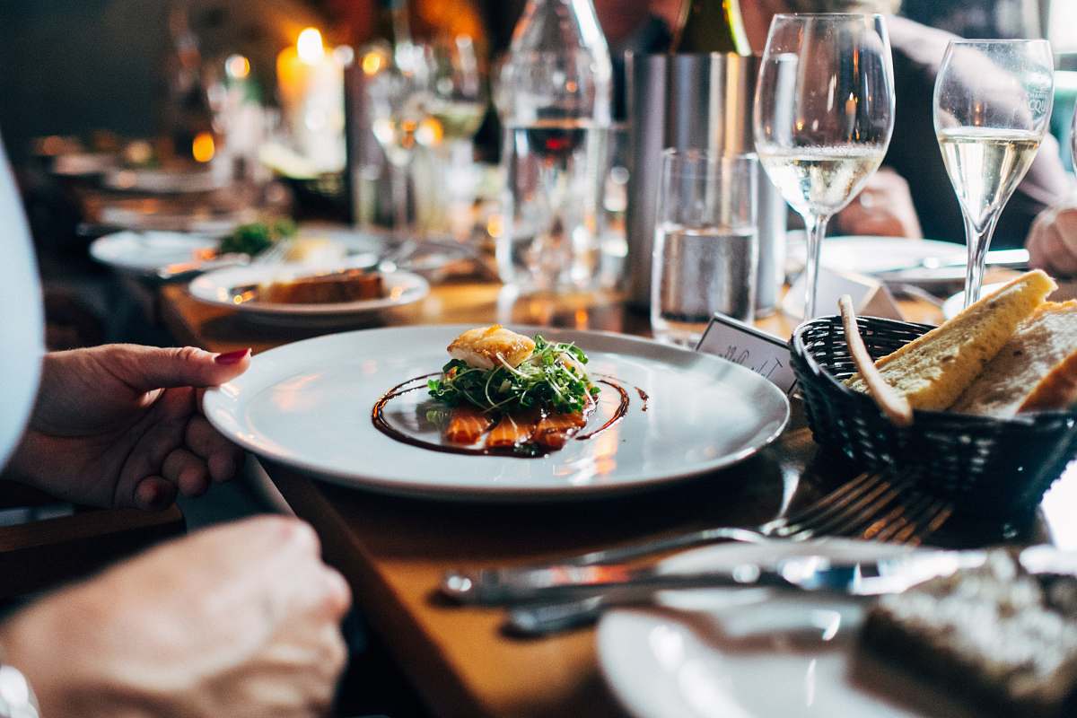 meal dish on white ceramic plate glass