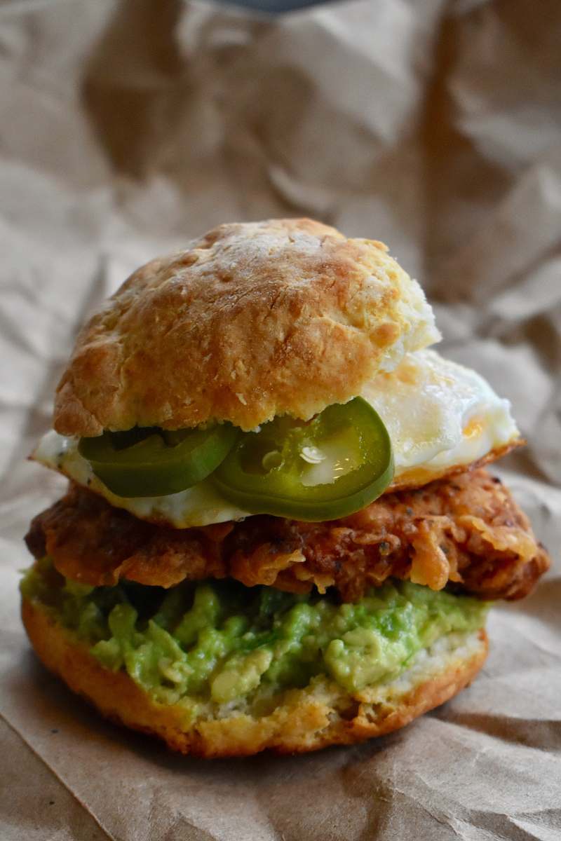 burger ham and egg burger biscuit