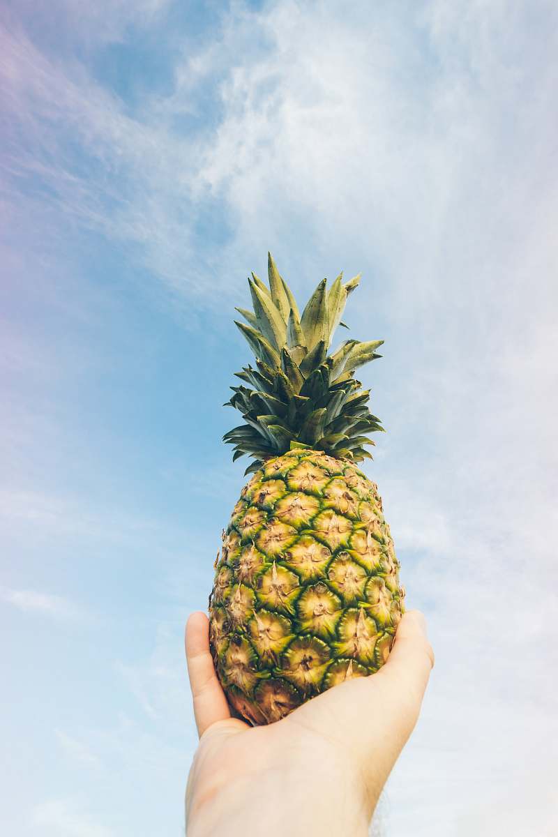 fruit low angle photo of pineapple pineapple