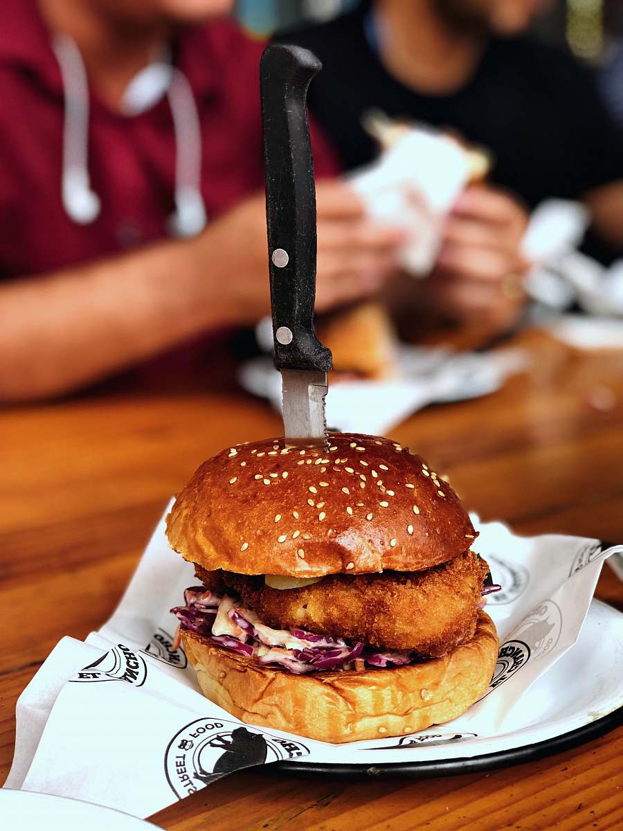 burger meat burger human