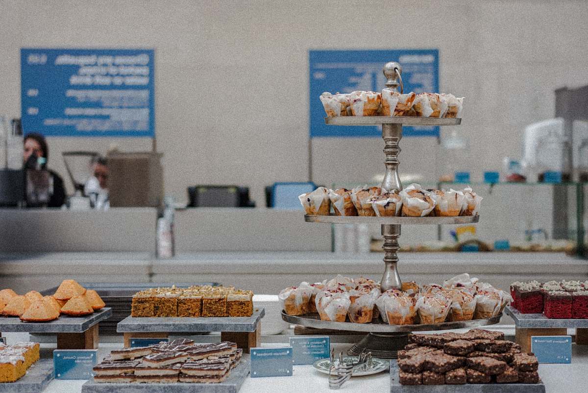 meal pastries on rack human