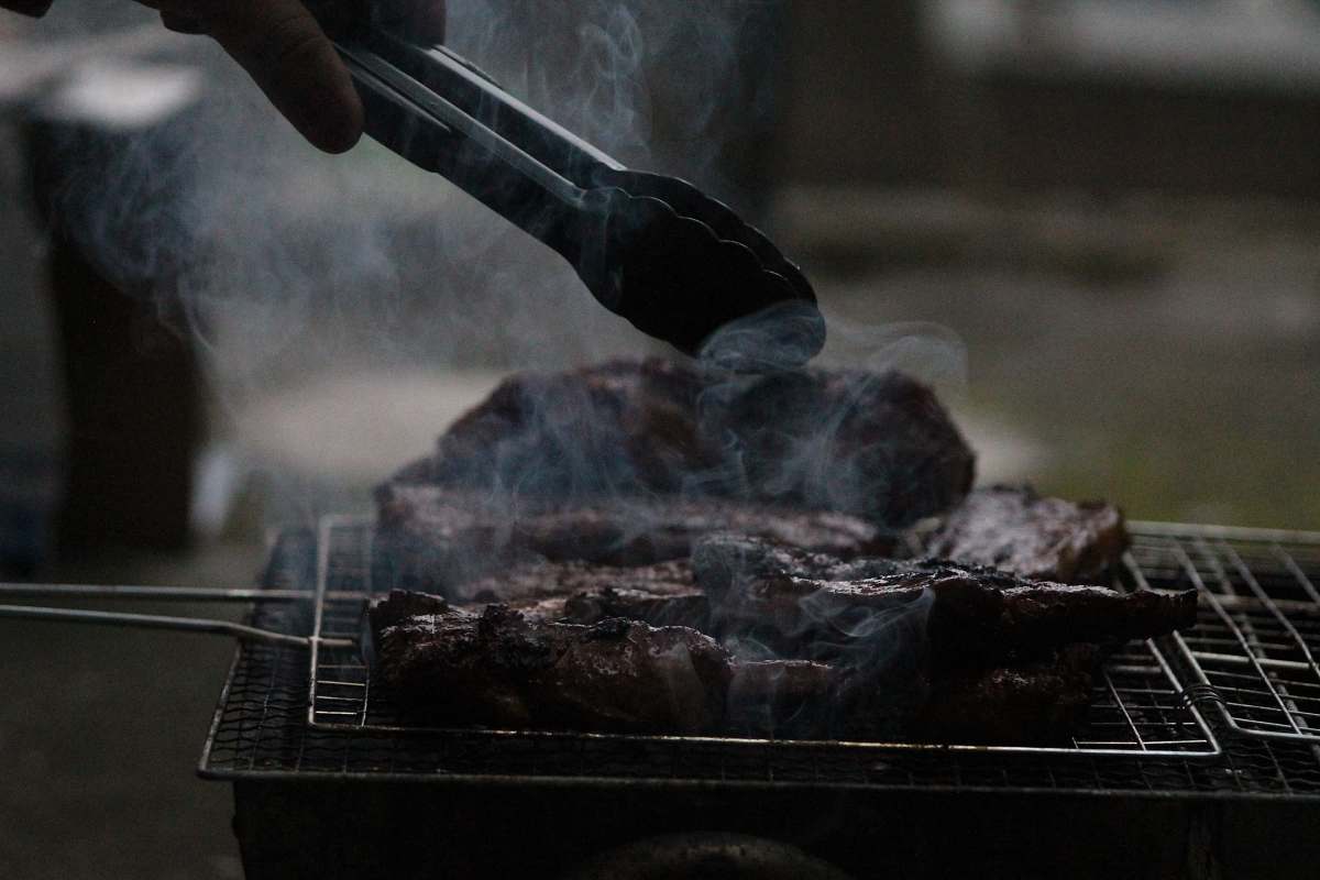 bbq person grilling barbecue cooking