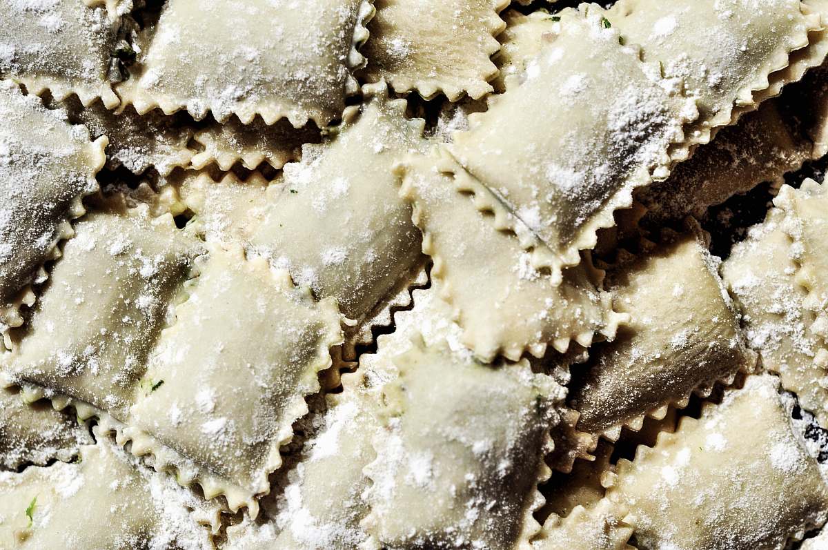 pasta pile of pasta ravioli
