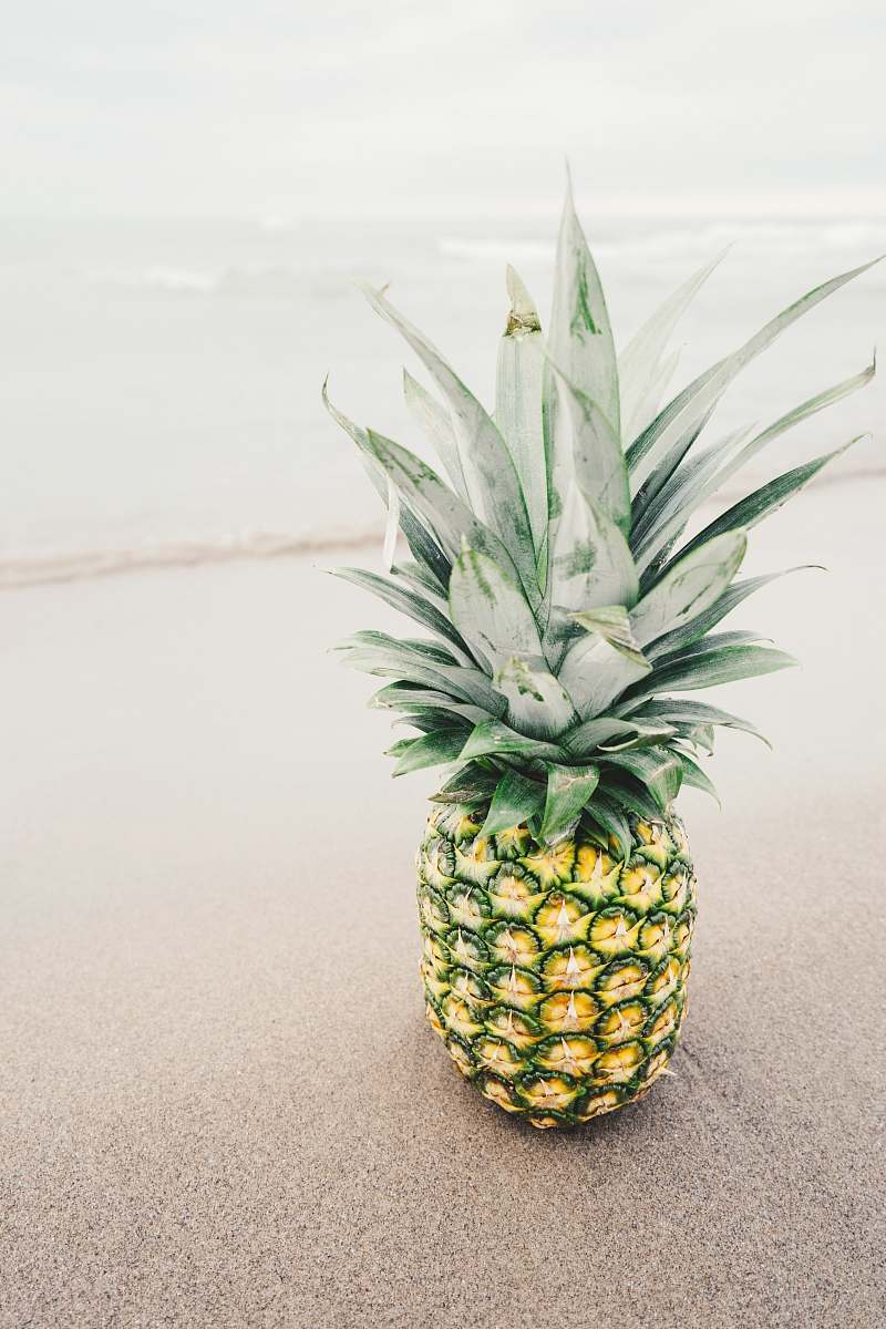 fruit pineapple fruit on gray surface pineapple