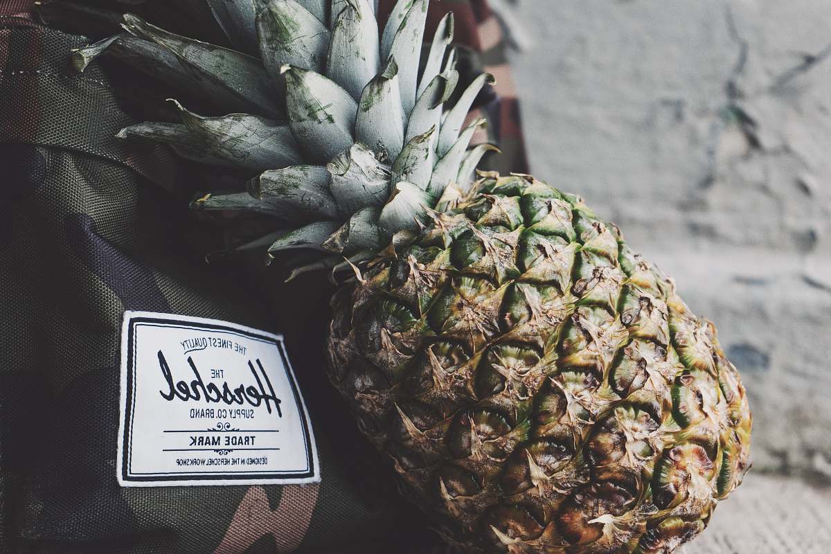 fruit pineapple near Hershcel bag pineapple
