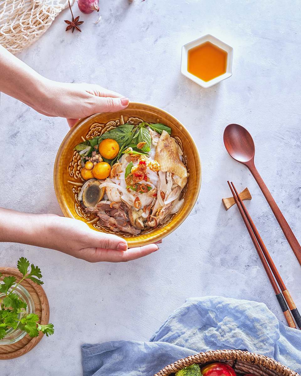 meal ramen in brown ceramic bowl bowl